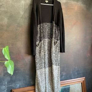 Woven Floor Length Sweater with pockets